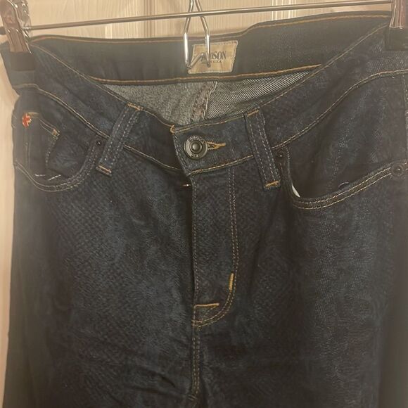 HUDSON Skinny jeans blue with black print size 26 - Picture 3 of 10
